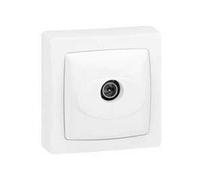 Prise télévision ASL simple mâle saillie complet blanc - - 086040