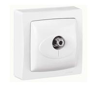 Prise télévision simple typeF à visser Appareillage saillie complet - blanc - 86053 - Legrand