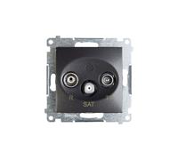 Prise terminale R-TV-SAT Insert anthracite mat Simon 54 PremiumContact™ Simon DASK.01/48