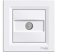 Prise terminale TV avec cadre, blanc Schneider Asfora EPH3200121/SCH