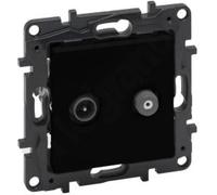 Prise terminale TV-SAT noire 1,5 dB Niloe Step