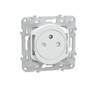 Prise terre affleurante 1 poste Ovalis Blanc Schneider
