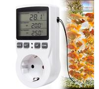 Prise Thermostat Contrôleur température 230V, Sonde LCD Contrôleur De Température Pour Serre, Aquarium
