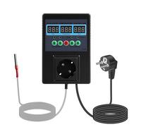 Prise Thermostat numérique 230V régulateur de température Prise Thermostat avec sonde 15A 1500W Mode Refroidissement Chauffage contrôle de Temperature pour Serre Reptiles Terrarium