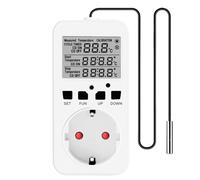Prise thermostatique avec régulateur de température numérique 230 V avec transducteur et sonde, écran LCD, régulateur d'humidité pour serre, aquarium, reptiles (B)