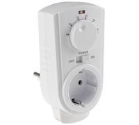 Prise thermostatique avec régulateur de température - Thermostat pour Chauffage, Ventilateur, Chauffage Infrarouge, Appareil de Refroidissement, régulateur Rotatif analogique
