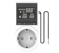 Prise thermostatique, chauffage, refroidissement, minuterie numérique avec câble, prise UE