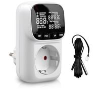 Prise thermostatique, régulateur de température numérique, prise 230 V, avec capteur et sonde, écran LCD, régulateur d'humidité, chauffage refroidissement, interrupteur de température pour serre,