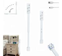 Prise tournante Extensible, Prise Extensible Derriere Meuble, multiprise Plate Derriere Meuble,Outlet Extender, rotatives à 180°,avec Ports USB-A,USB-C et 2 Prises Secteur,Extensibles de 46 à 67 cm
