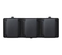 Prise triple 2P+T étanche IP54 Noir 180940 KOS Bryza
