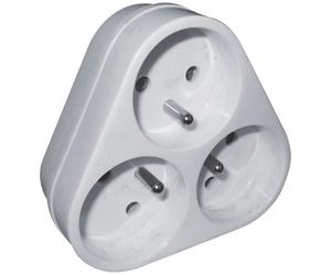 Prise Triplite 16A 2P+T - blanc