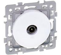 Prise TV simple Square 1 poste - 250V - Blanc