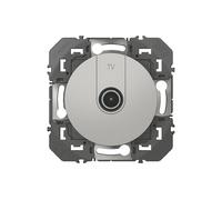 Prise TV coaxiale modulaire aluminium Legrand Dooxie 1 pièce