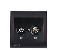 Prise TV/FM Anthracite Delta Iris + Plaque basic Anthracite