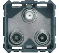 Prise TV+FM+SAT 2 entrées Gallery - 2 modules - WXF257 - Hager