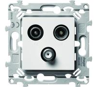 prise tv+ fm + sat directe 1 entrée hager essensya