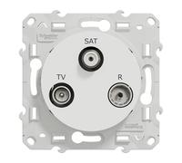 Prise TV / FM / SAT ODACE 1 entrée blanc à vis SCHNEIDER ELECTRIC S520461