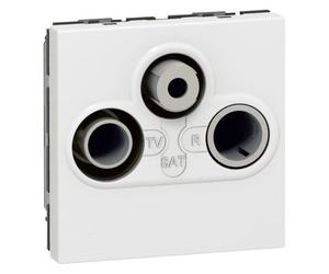 Prise TV LEGRAND FM Sat Mosaic Blanc 2 Modules