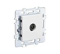 prise tv Murale - Prise Antenne - Mécanisme + Cache Blanc + Support Métal - Debflex 742936