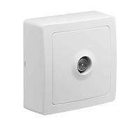 Prise TV murale - Prise Antenne - Prise Antenne tv Murale - Prise tv - Prise Télé Simple Gamme Blok - Prise Tv Blanc - Pose en Saillie - Debflex - 746811