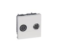 Legrand 078783 Mosaic TV-R Prise, 2 Modules pour Maintenance D'installation, Blanc