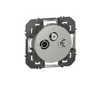 Prise TV-R-SAT 1 câble DOOXIE finition alu