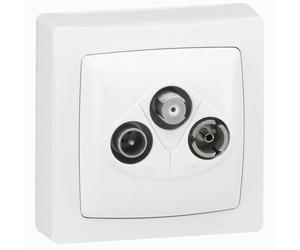 Prise TV-R-SAT ASL saillie complet blanc LEGRAND 086042