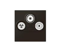 Legrand Prise TV-R-SAT FM et DAB Mosaic 2 modules Noir mat 079186L