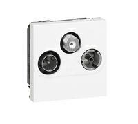 Legrand 078786 Mosaic TV-R FM et DAB Prise, 2 Modules, Blanc