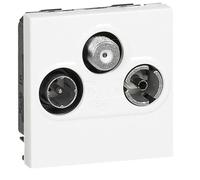 Prise TV/R/SAT IP20 FM et DAB + 2 modules MOSAIC blanc - LEGRAND - 078786