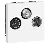 Prise TV/R/SAT IP20 FM et DAB + 2 modules MOSAIC blanc LEGRAND 078786