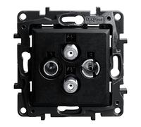Prise TV-R-SAT noire 1,5 dB Niloe Step encastrée