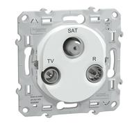 Schneider Electric Prise TV/R/SAT Ovalis S320461 Blanc