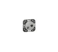 Prise TV + RJ45 catégorie 6 STP compacte DOOXIE finition alu