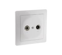 Zenitech - Prise TV-SAT - Blanc - Orys blanc