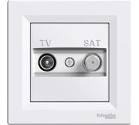 Prise TV+SAT continue 4dB SCHNEIDER ASFORA EPH3400221 blanc