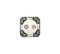 Prise TV-SAT étoile blindée Legrand Dooxie 2 sorties Ø5,5-7 mm Blindage Blanc encastré