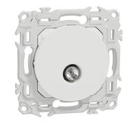 Prise TV - Schneider - Odace - Blanc - IEC 9.52 mm - Certifiée NF - IP20D