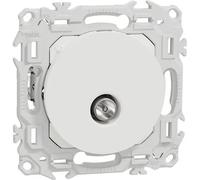 Prise TV simple mâle avec griffes odace Blanc craie - SCHNEIDER - S925445