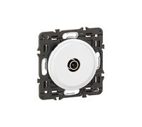 Prise TV simple mâle Céliane enjoliveur Blanc et support LEGRAND CX0382