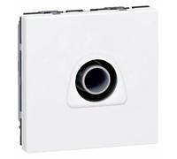 Prise TV simple mâle Mosaic 2 modules - blanc