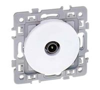 Prise TV simple Square 1 poste - 250V - Blanc