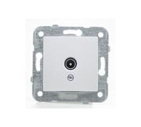 Prise TV - VIKO - Alu - Mécanisme + Bouton - 5-862 Mhz - Intérieur à assembler