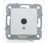 Prise TV - VIKO - Alu - Mécanisme + Bouton - 5-862 Mhz - Intérieur à assembler