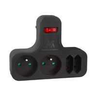 Prise Type E quadruple interrupteur marche/arrêt stabilisateur 2x2,5A 2x16A
