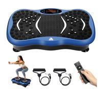 Prise UK - Non adaptée à l'UE, entraîneur de Fitness par Vibration avec Haut-Parleur Bluetooth, 5 Modes de Programme, 2 Bandes de résistance, équipement d'exercice à Domicile pour