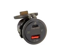 Prise USB 12V-24V USB-A USB-C 5V 3.1A fast charging