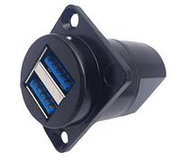 Prise USB 3.0, prise de couplage USB, connecteur USB pour montage sur panneau, adaptateur de passage pour montage sur panneau, prise de couplage femelle-femelle, prise USB double pour montage sur pann