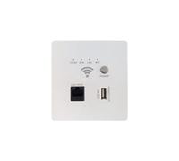 Prise USB 300 Mbps, Routeur AP Mural Sans Fil Intégré, Chargeur Mural, Panneau de Charge USB, Prise Wi-Fi Blanche