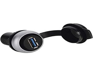 Prise USB à encastrer avec capuchon de protection imperdable. Contenu: 1 pc(s) Lütze 490112